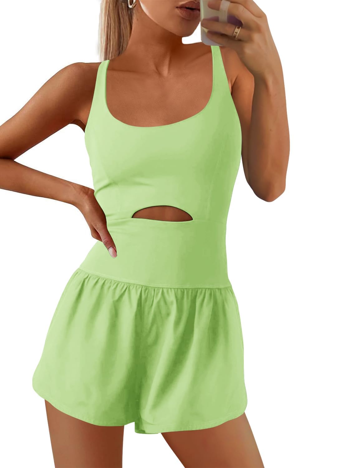 SENSERISE Womens Workout Rompers Athletic Romper Running Onesie One Piece Exercise Jumpsuits Gym Yoga Outfits