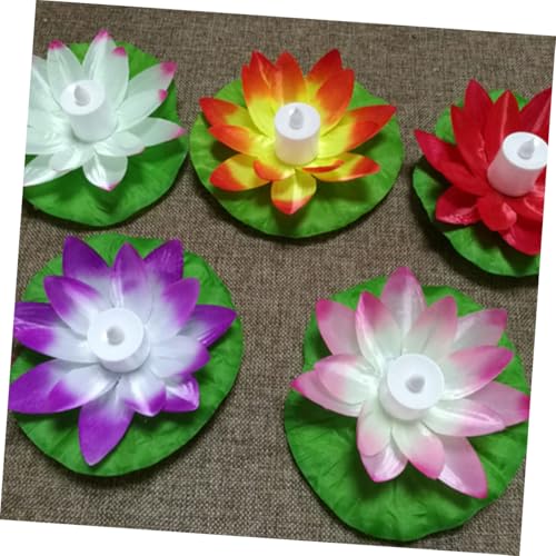 10 Velas Electrónicas LED de Loto Antiviento Creativas e Impermeables 7