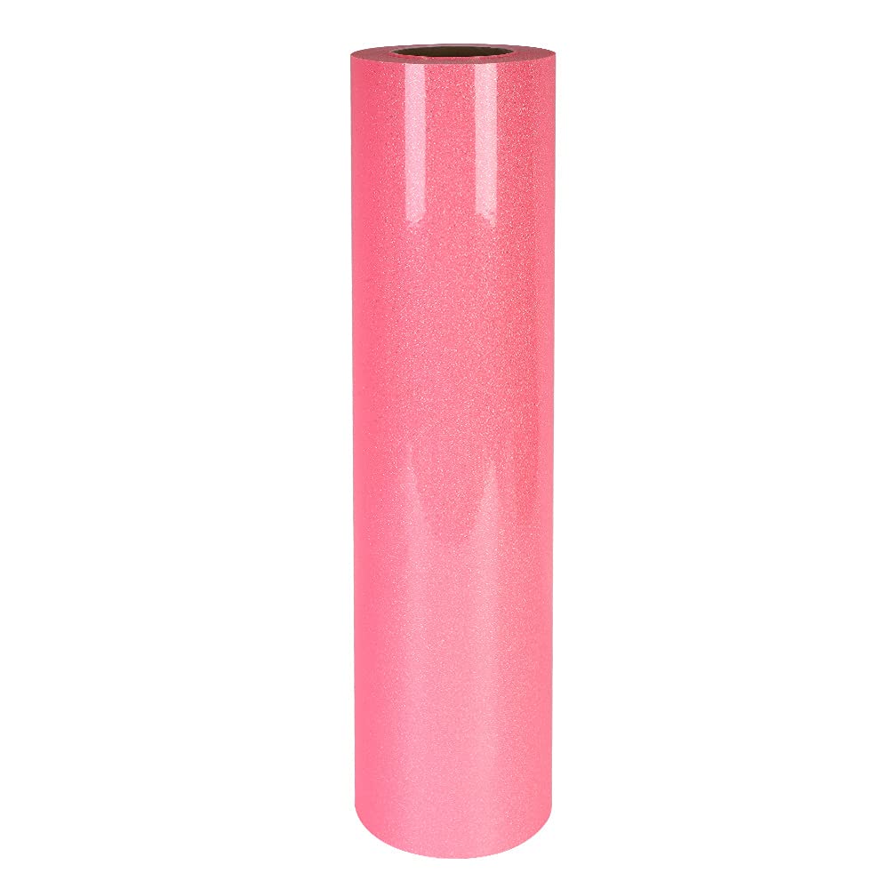 NewL Glow in the Dark Heat Transfer Vinyl HTV T-Shirt 30cm x 150cm Roll Iron Heat Press (Pink)