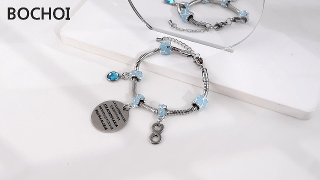 BOCHOI Bracciali Dell'Amicizia Per Donne – Set Di 4 Bracciali Abbinati In Acciaio Inox Con Cuori, Regalo Di Compleanno Per Migliori Amiche - 2