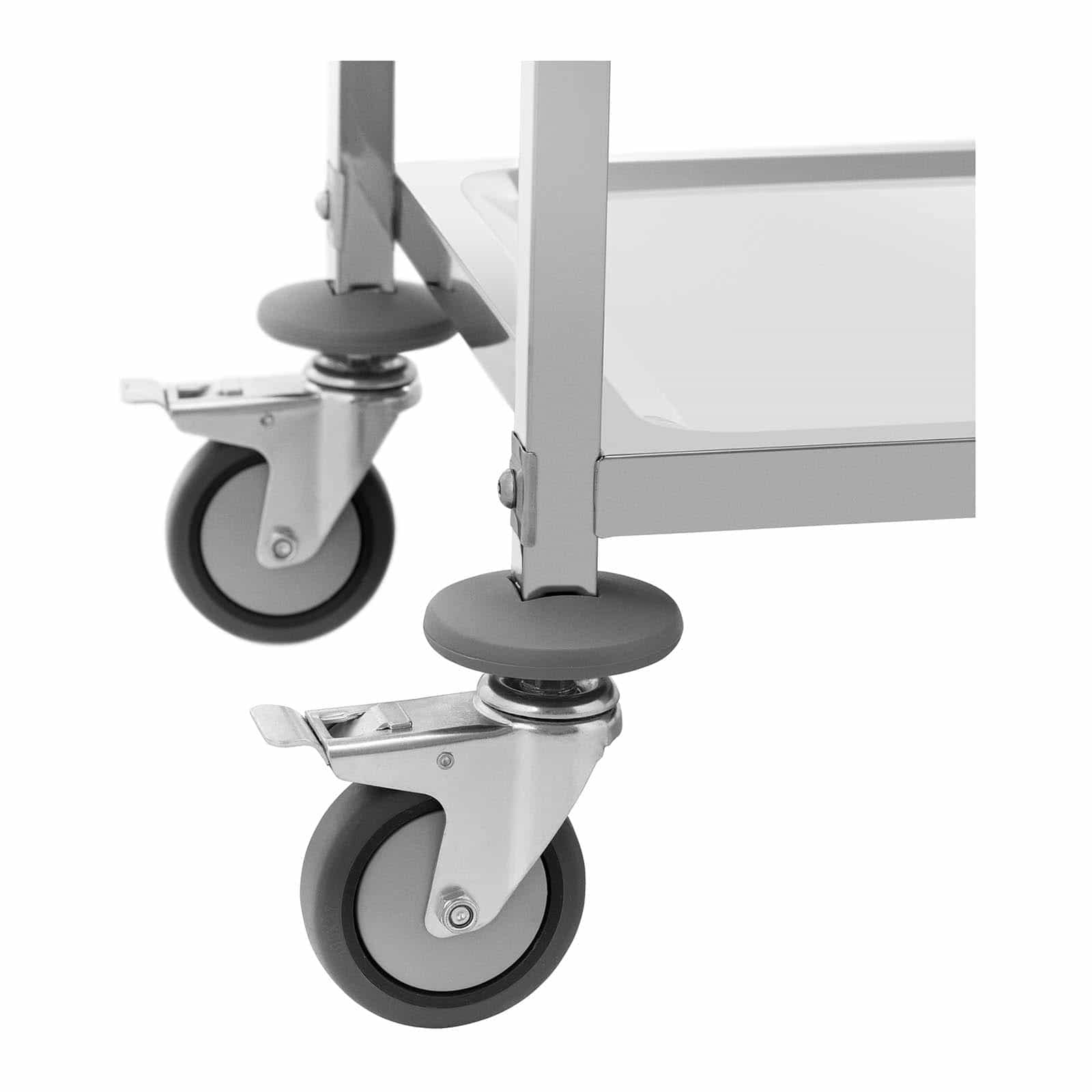 Royal Catering RCSW-110 Servierwagen 3 Borde 73 x 38 x 3 cm 81 kg Küchenwagen Edelstahl Küchenrollwagen Rollwagen Küche