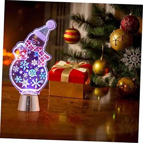 CAXUSD 2 Pçs Luzes Acrílicas De Natal Decoração De Néon Estátua Decoração 3D Lâmpada Noturna LED Bon