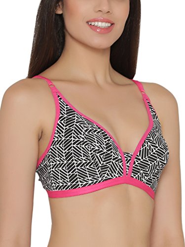 Image of Clovia Women's Non-Padded Non-Wired Printed Plunge Bra
