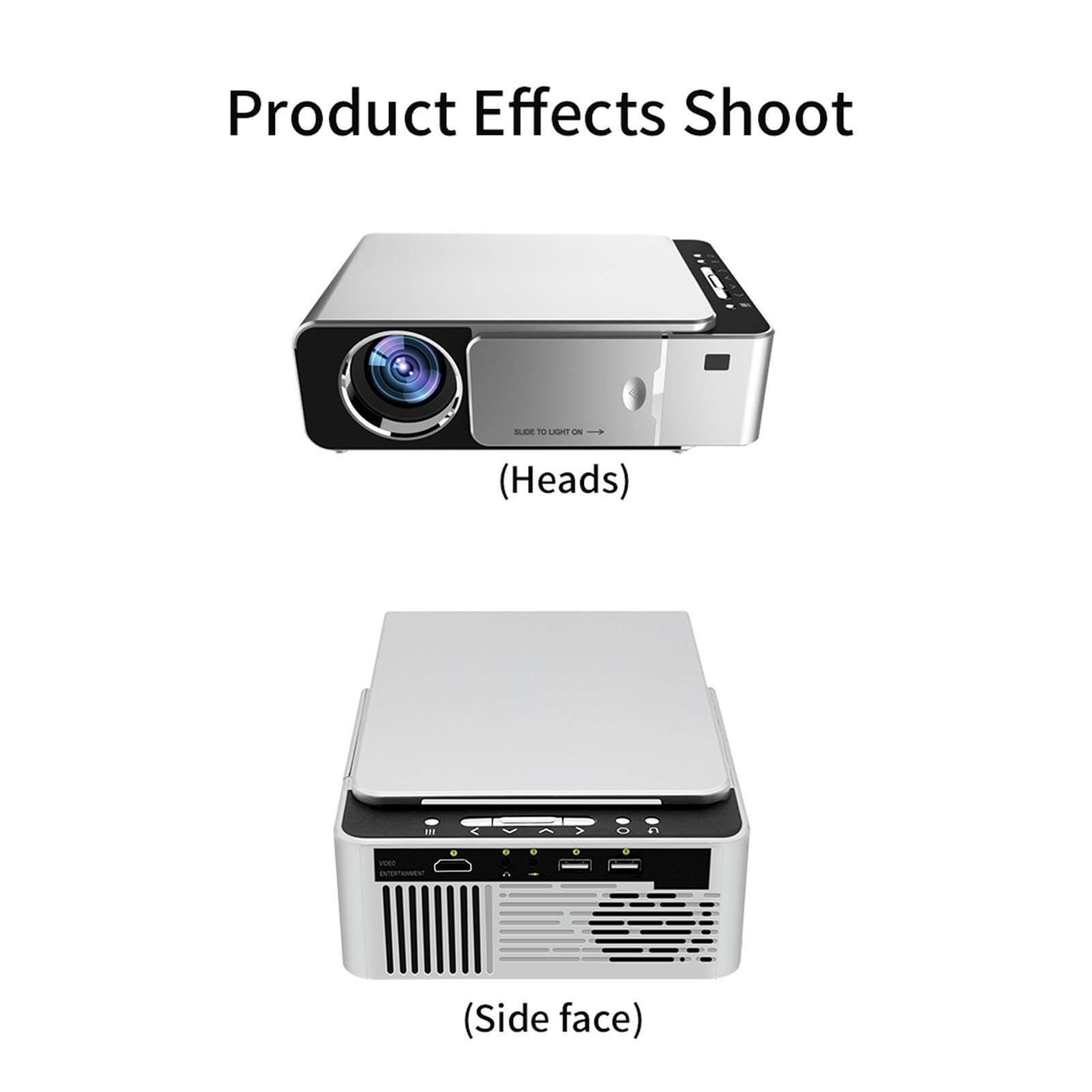 Proiettore portatile 1080P – Schermo LCD 4K ad alta definizione sullo | stesso schermo | Riduzione del rumore, proiettore per condivisione di foto, partite di calcio, serie TV, riproduzione video