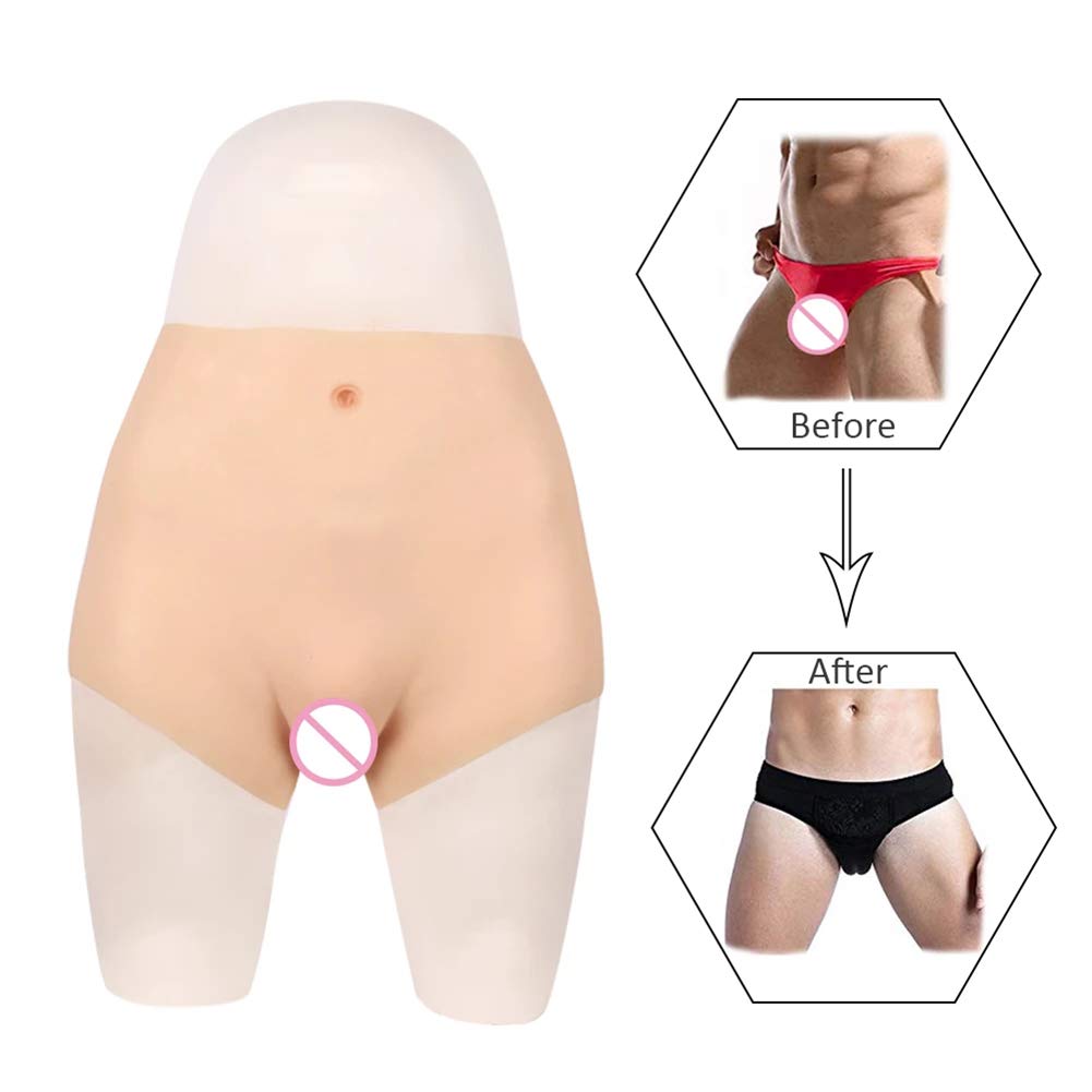 XSWL Réaliste Silicone Faux vagin Culotte Hanche rehausseur sous-vêtements pour transgenre