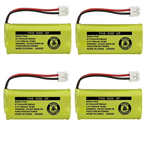 Kastar 4-Pack BT184342 / BT284342 Battery Replacement for AT&T BT6010 BT-6010 BT8000 BT-8000 BT8001 BT-8001 BT8300 BT-8300 BT18433 BT-18433 BT184342 BT-184342 BT28433 BT-28433 BT284342 BT-284342