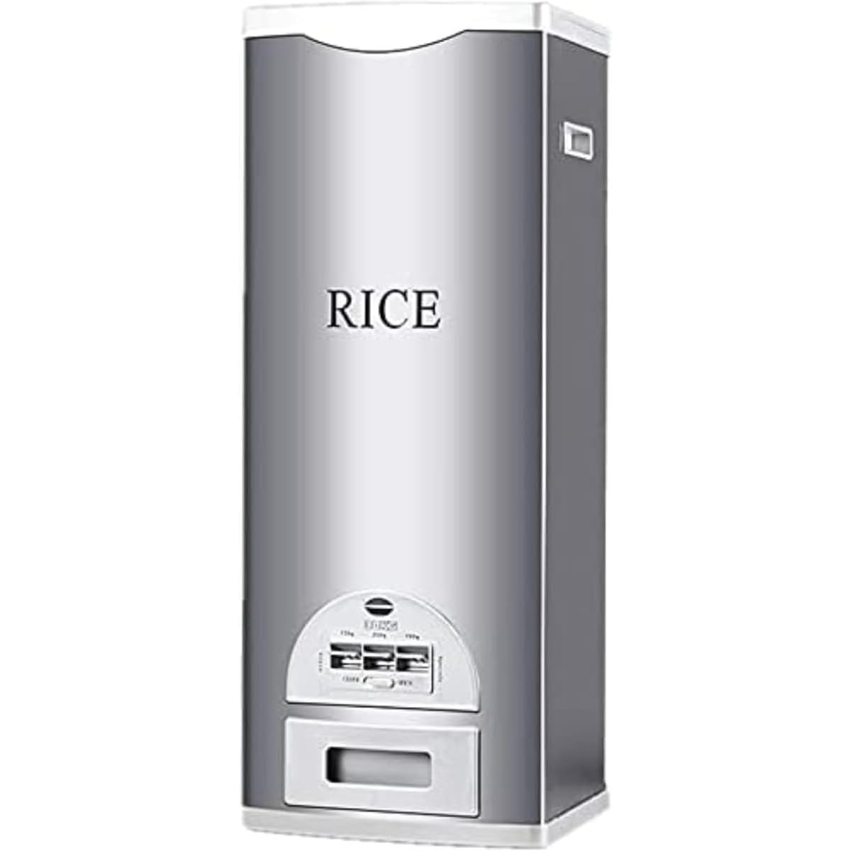Rice Barrel, Food Container, Insect Repellent, Moisture-Proof, Household Storage Box, Stainless Steel, Smart Rice Storage Container, Rice Container, Rice Case, Storage Tank, Kitchen Storage (66.1 lbs (30 kg), Silver) 30kg Silver