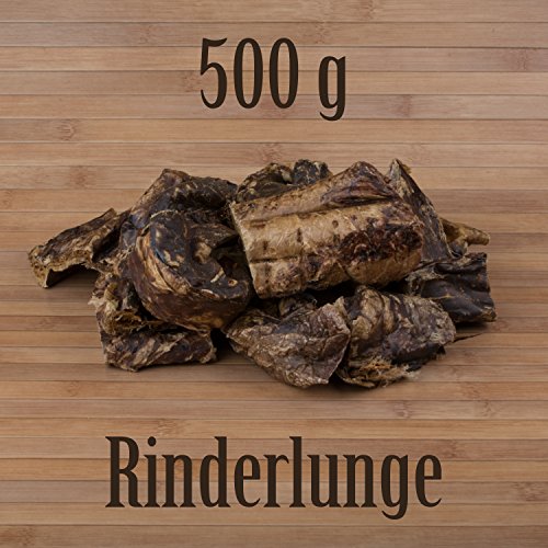 500g Rinderlunge fettarm Leckerli Hundefutter Kausnack Kauartikel Rinder Lunge
