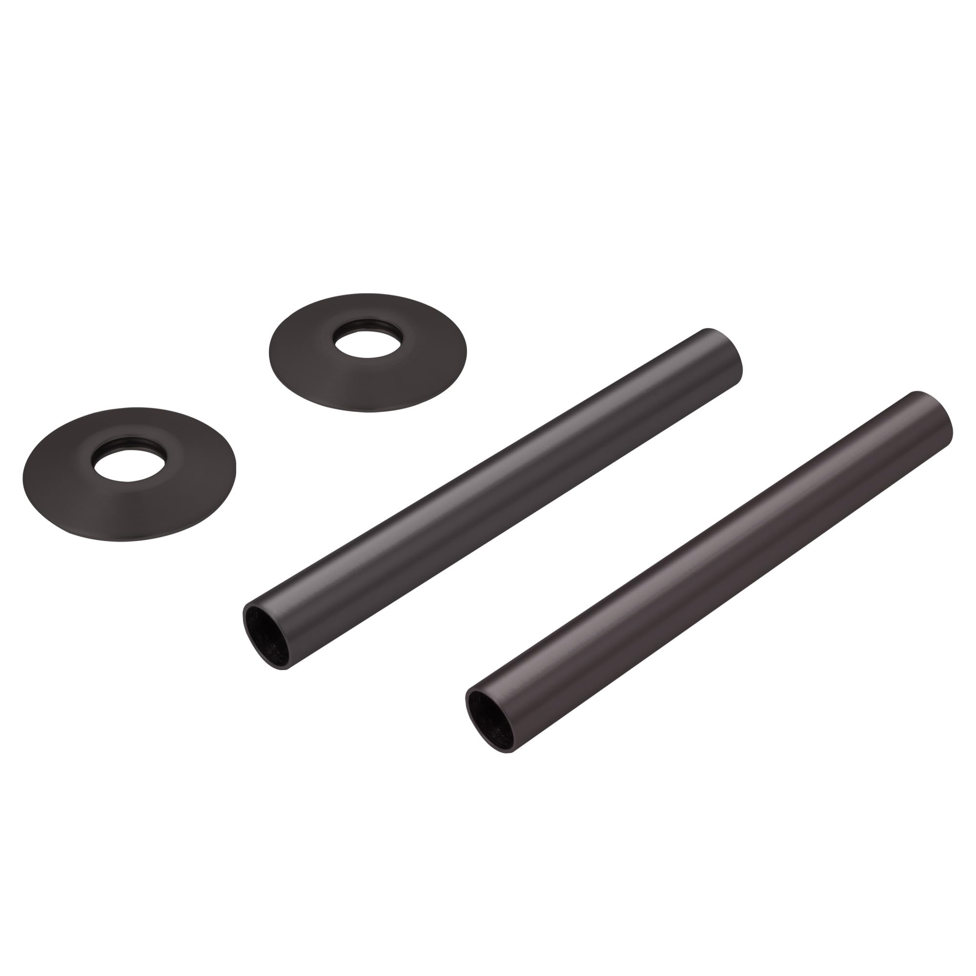 VANCOCO 2Pcs 130mm×18mm Radiator Pipe Sleeves, Black Nickel Radiator Collars Cover Pair Radiator Pipe Covers
