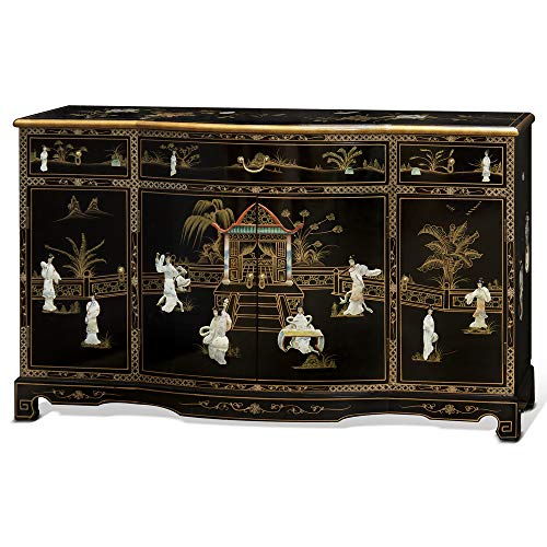 ChinaFurnitureOnline Black Lacquer Oriental Sideboard