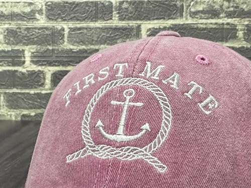 Image of Sailing Captain Hat for Boat Owners, Skipper Baseball Cap for Adult | Boating & Lake Days, Nautical Inspired Style, Detailed Embroidery, Adjustable Buckle Back
