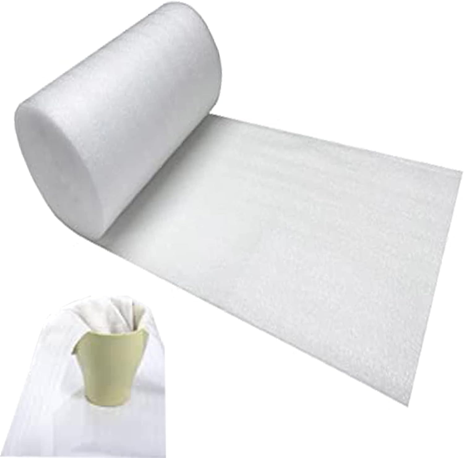 Rollos de espuma de 12 x 100 pies para mover embalaje, rollo de espuma, materiales de embalaje, suministros de mudanza, envoltorios de embalaje de cojín grueso para proteger vasos, artículos frágiles