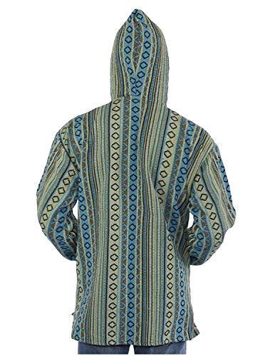 Sunshine Joy Woven Baja Style Pullover Hoodie Hooded Jacket4