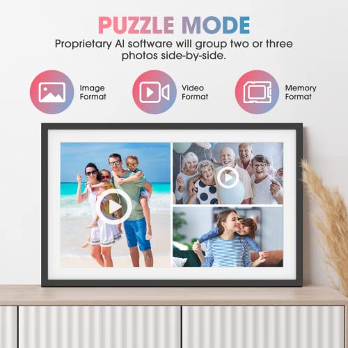 Wifi 15.6'' Digital Picture Frame With 1920X1080 Resolution, Fhd Ips Touchscreen Digital Photo Frame Share Photos And Videos Remotely Via App - Gift Guide For Father's Day #TOP5