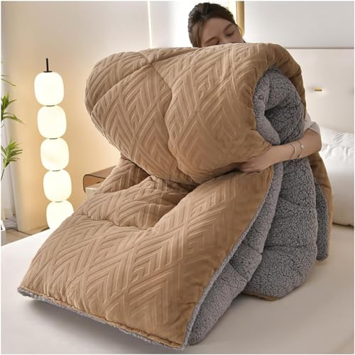 Edredón de terciopelo, edredón de felpa, manta de cama gruesa, franela de lujo y forro polar, edredón de invierno súper cálido