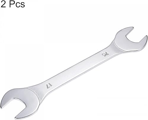 Vista 14 de uxcell Thin Open End Wrench, 12mm x 14mm Metric Mirror-Chrome Plated High Carbon Steel, for Household Maintenance and General Repairs, 2 Pcs
