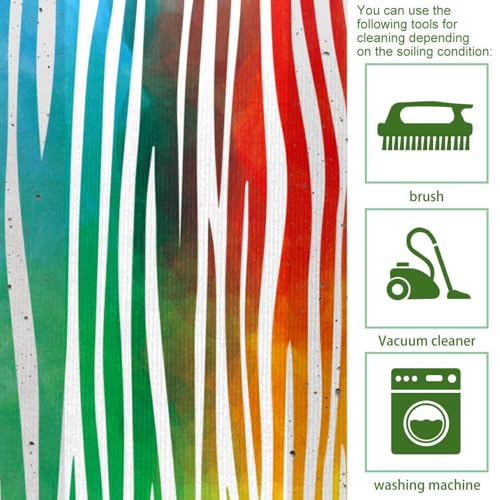 Tapis de cuisine à rayures léopard lavable pour éliminer les taches de sol - 5