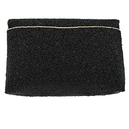 Mary Frances Olive You Beaded Crossbody Clutch – Martini Glass Motif Evening Bag with Gem Accent, Black2
