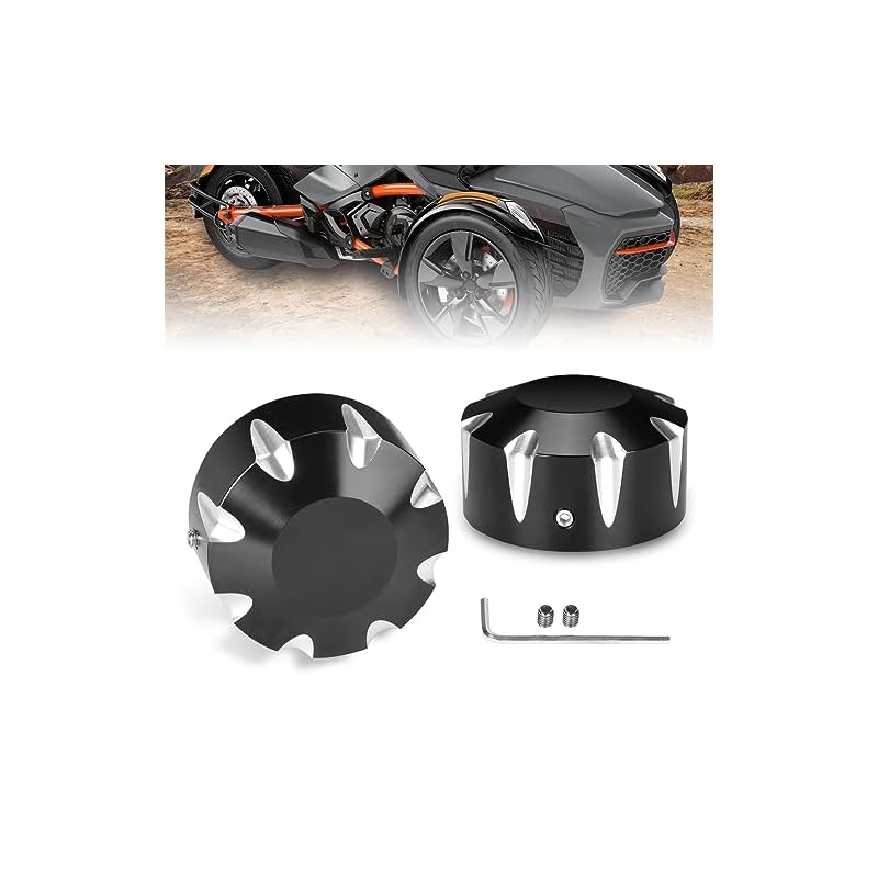 Hutexico-Front-Axle-Covers-Nuts-For-Can-Am-Spyder-Tricycle-Accessories-Aluminum-Front-Wheel-Axle-Caps-For-2018-Up-Can-Am-Spyders-Gsrs-Rt-St-F3-All-Models 516+mqj8n1l. sl500 . ss800