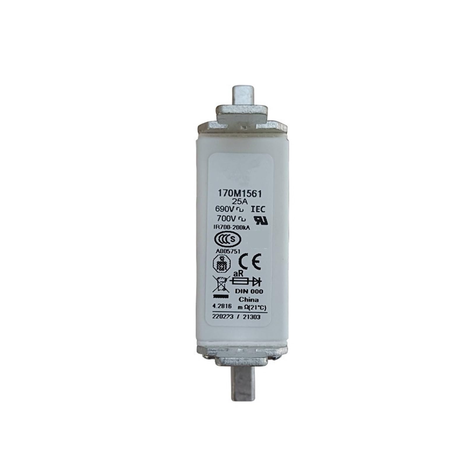 Fusible rapide 170M1561 gR 25A 690V pour armoire électrique industrielle - 3