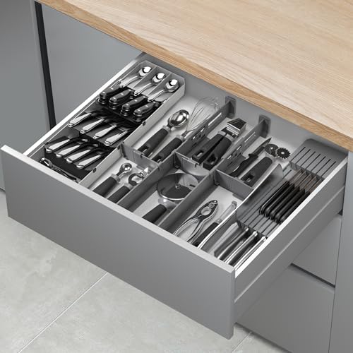 Metaltex Multi-Fit PLUS Besteckeinsatz, variabler Schubladenteiler