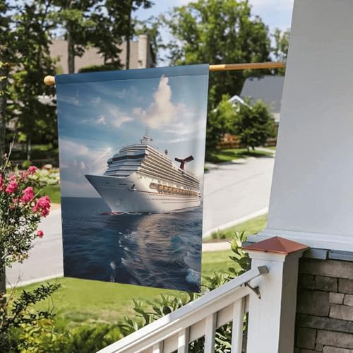 Drapeau de jardin bateau de croisière polyester grand format extérieur
