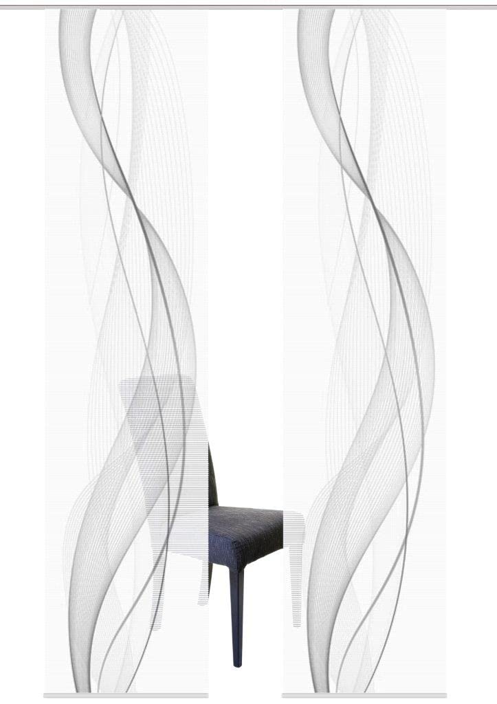 VISION S 55333, 2er-Set, Heights, halbtransparent, 260x60 cm, Grau