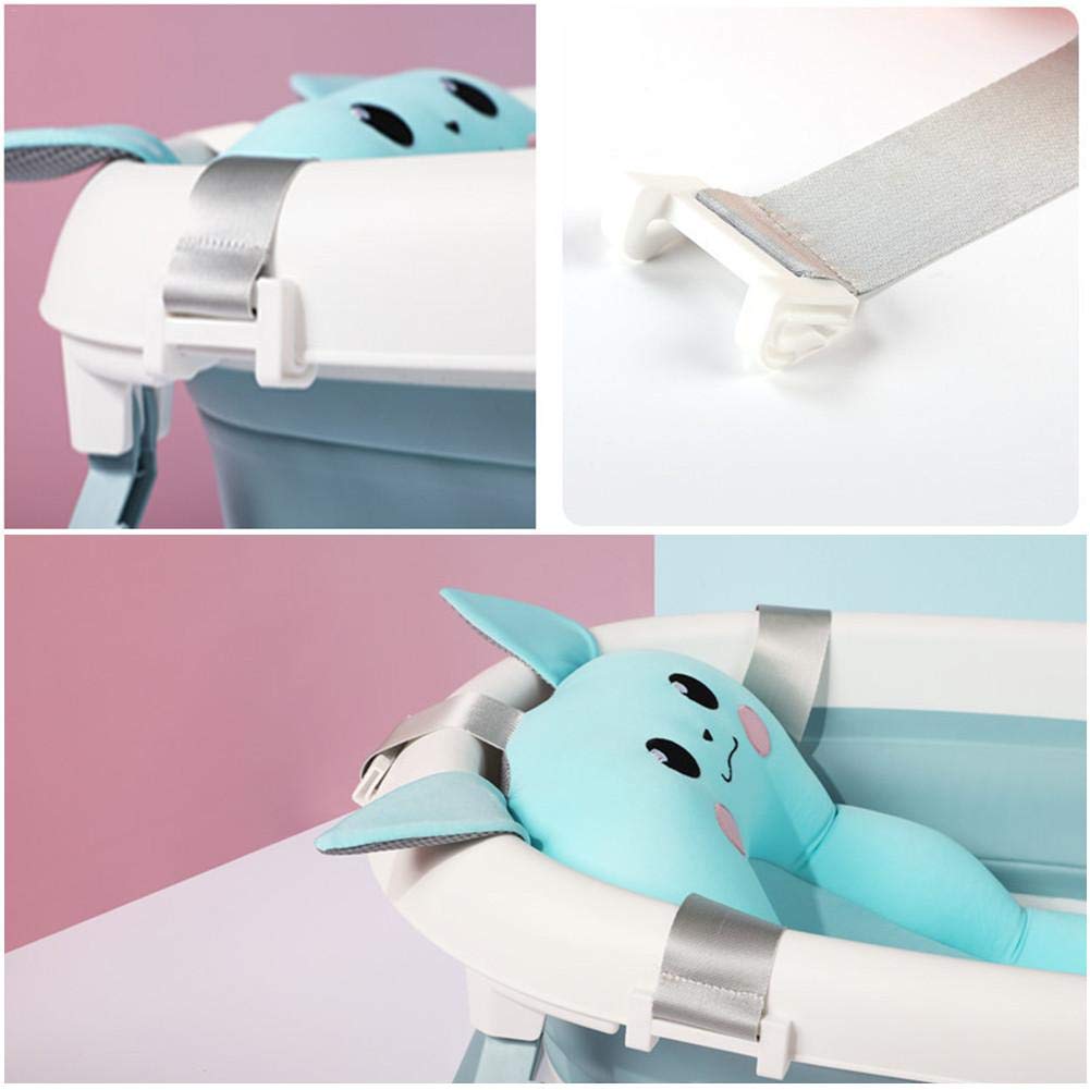 yummyfood Tapis Bain pour Nouveau-né Oreiller Bain Bébé Pliable Antidérapant Siège Baignoire pour Les Tout-Petits, Sûrs Et Non Toxiques