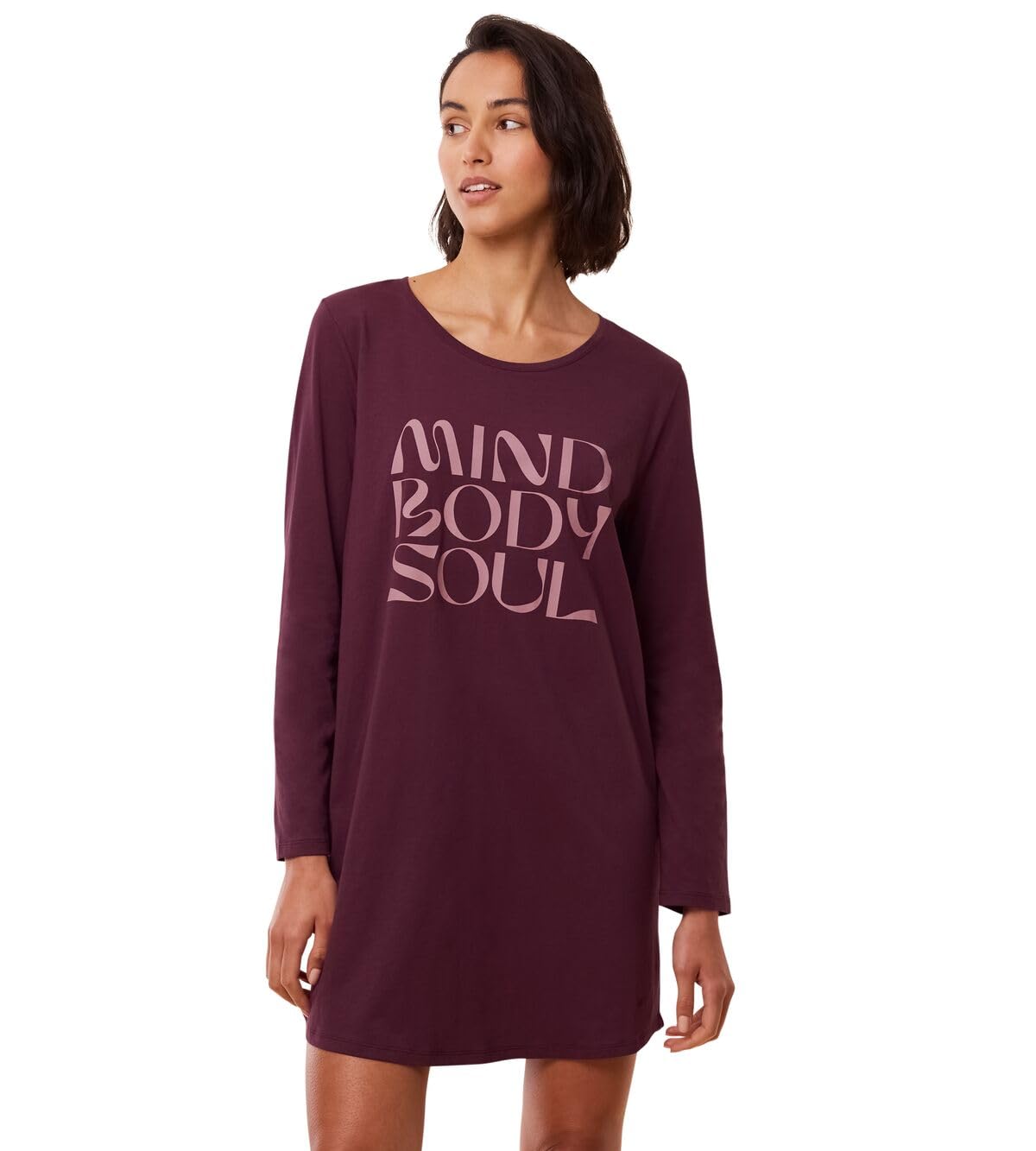 Triumph Women's Deep Burgundy Nightdresses Ndk Lsl X Nightgown, 16