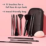 e.l.f. Full Face & Eye Makeup Brush Set with Travel Case, 11 Face & Eye Brushes For Creating A Full Face Makeup Look, Vegan & Cruelty-Free - Image 3