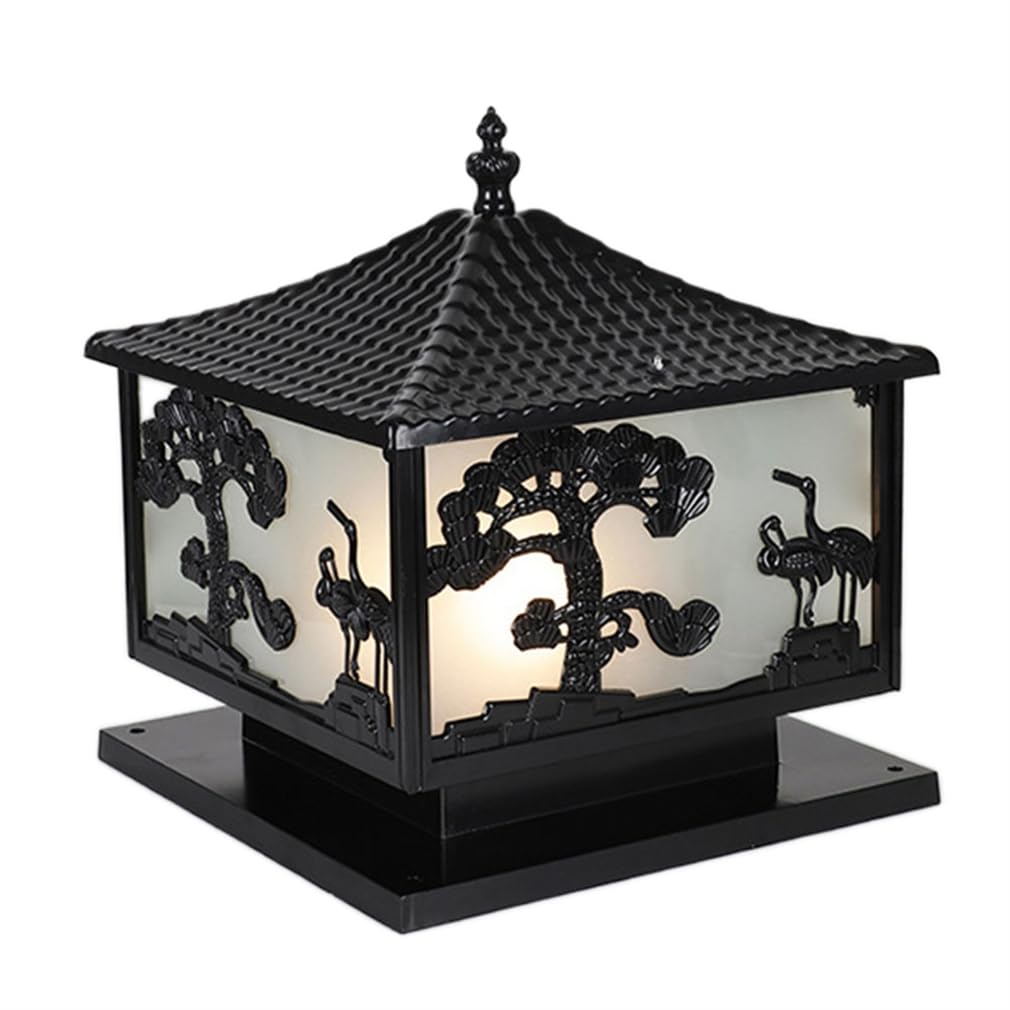 CWVYKNP Outdoor Lamps For Garden Post Pole Mount Black Finish Aluminum Post Light Fixture Landscape Yard Pathway Deck Garden Yard Pole Pillar Driveway Fits 4x4, 5x5 Or 6x6 Wooden Posts