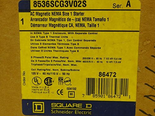 Square D 8536Scg3V02S 120V Starter