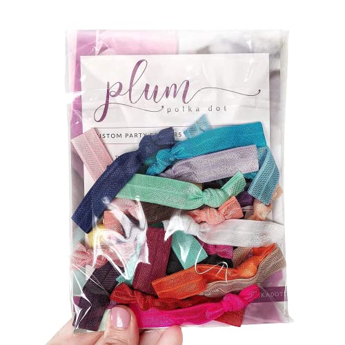 Creaseless Hair Ties Bracelet (25 Pack) Bulk Goodie Bag Stuffers For Girls, Gifts Under 20 Dollars, Ribbon Hairties For Women, Toddlers, Tweens, Teens, Elastic Ponytail Holders #TOP4