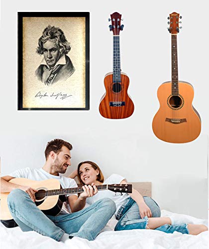 Support mural pour guitare support de guitare acoustique crochet en noyer noir avec forme de guitare base en bois massif… - Les Beatles, Paul McCartney, John Lennon, RIngo Starr, George Harrison Support mural pour guitare support de guitare acoustique crochet en noyer noir avec forme de guitare base en bois massif… – Image 6
