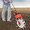 Precision Manual Seeder Planter,Hand Push Garden Roller Seeder,Row Planter Fertilizer Applicator for Corn Soy Peanut Cotton Soybean