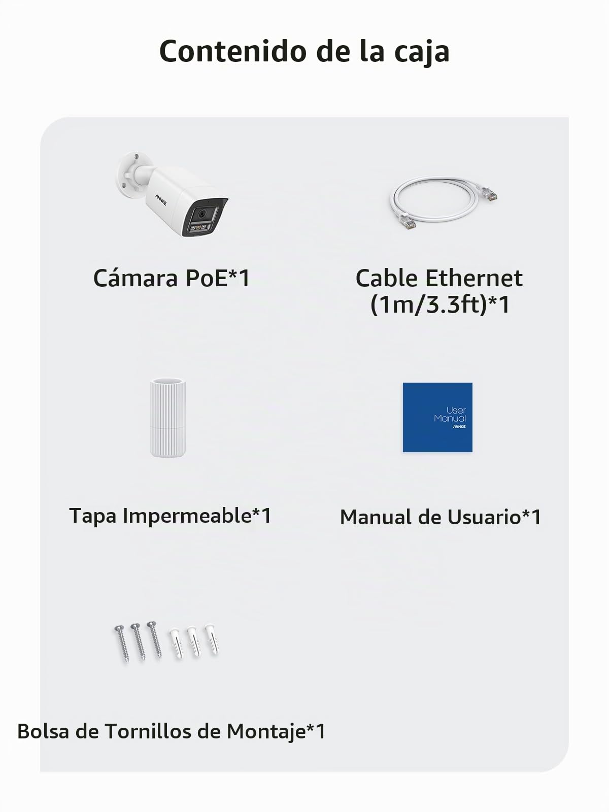 ANNKE Cámara PoE 4K con Detección Inteligente de Personas/Vehículos, Cámara de Vigilancia Exterior de 8MP con Audio y Ranura para Tarjeta microSD, Visión Nocturna EXIR 2.0, IP67, C800