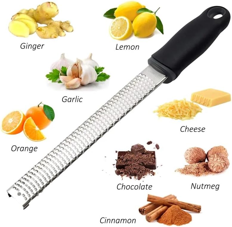 Miniatura 7 de Juego de 2 exprimidores de limón y rallador de cítricos, prensa manual, fácil de usar, ideal para rallador de queso parmesano, rallador de limón y