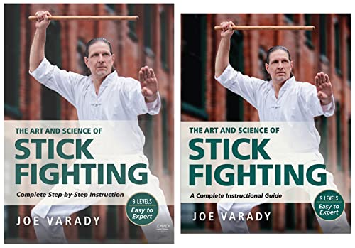Bundle: Art and Science of Stick Fighting DVD and Book (YMAA) Joe Varady Step By Step Instruction Stick Fighting 2-DVD and Book
