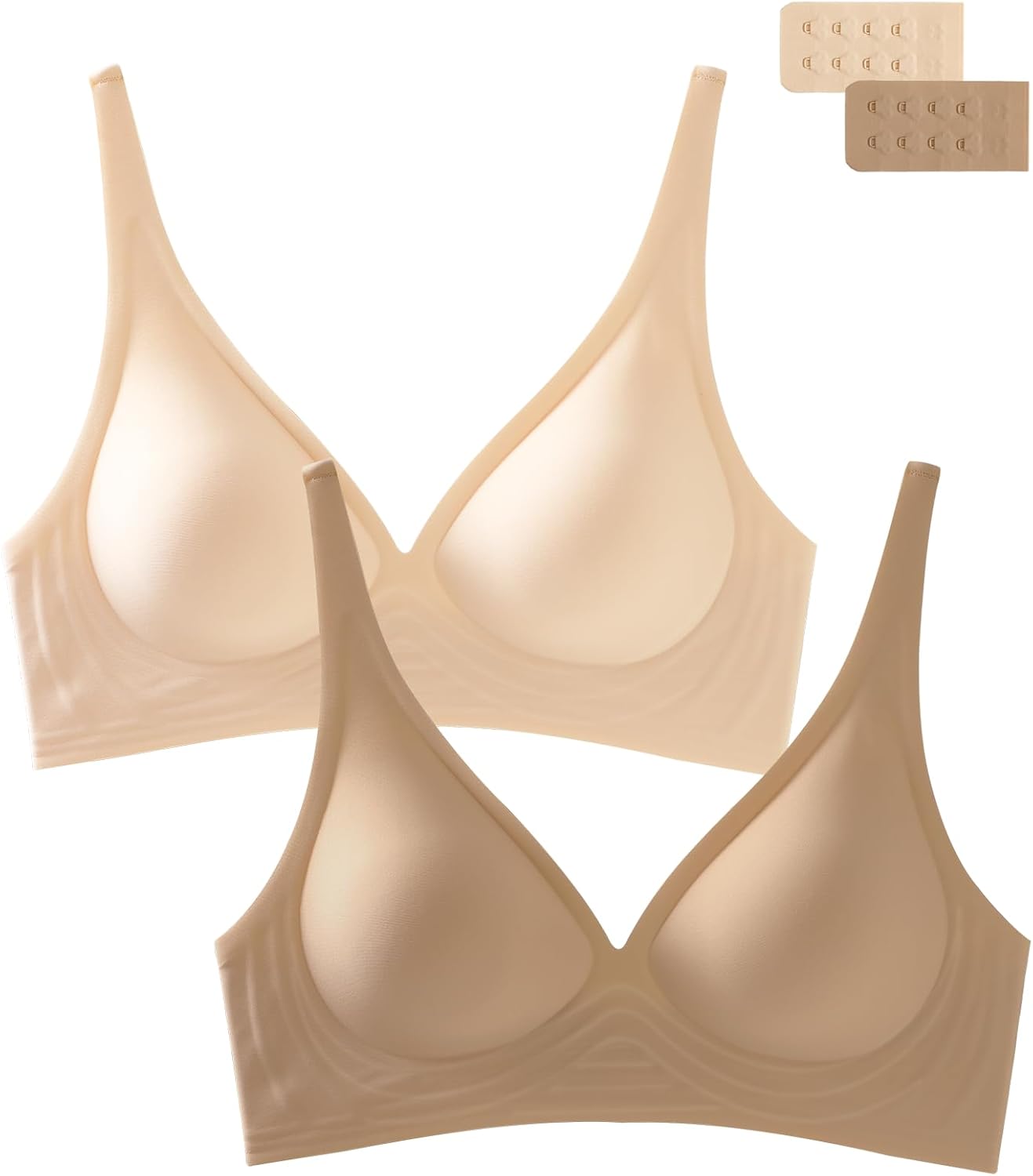 Deep V Bra Low Cut Sexy Push Up Bralettes for Women Padded Comfy Smoothing Wireless Lifting Bras Seamless Bralette