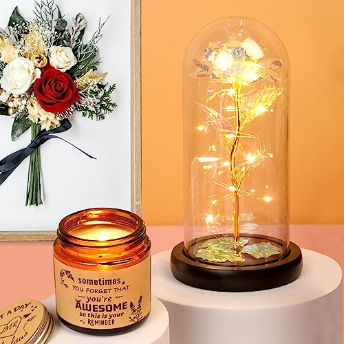 Retirement Gifts For Women,Happy Retirement Gift Ideas For Coworker,Retired Friends, Boss, Teachers, Nurses, Mom, Grandma, Unique Gifts For Women,Led Rose Gift Set For Women #TOP1