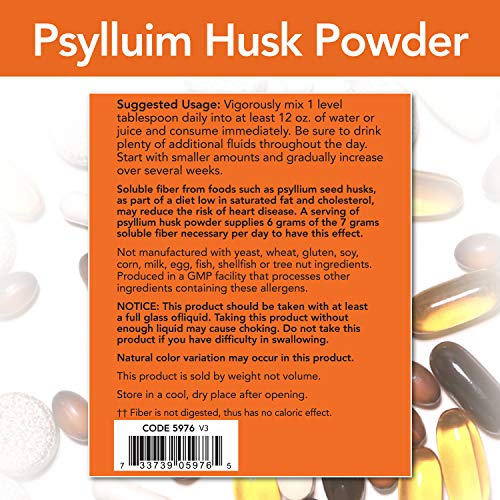 Now Psyllium Husk Powder, 12-Pound #TOP2