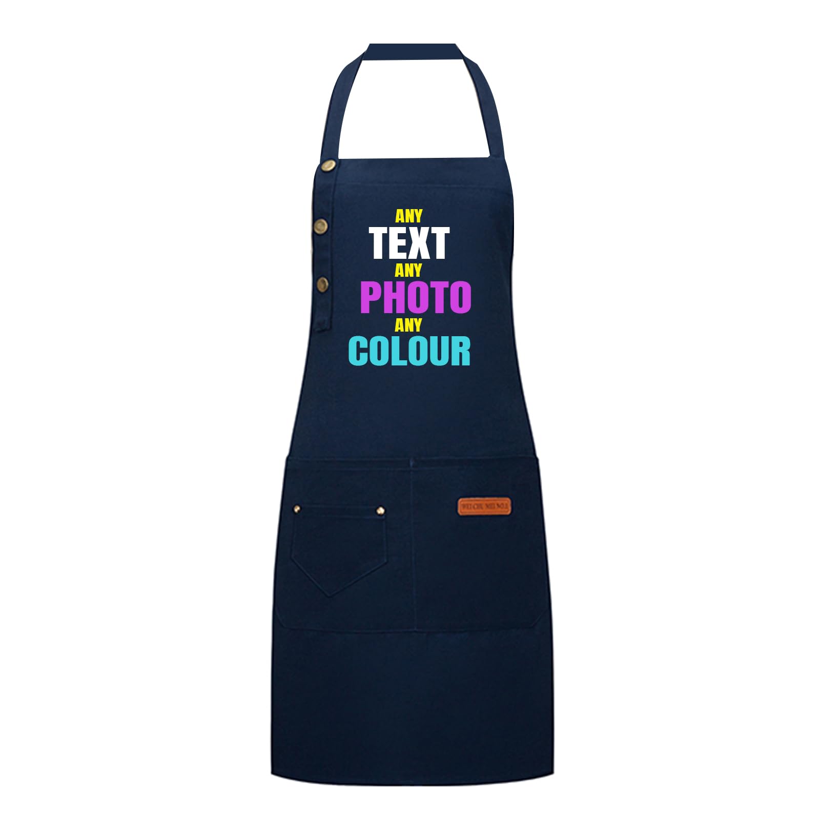 Personalised Apron for Women, Printed Logo Any Text Photo, Aprons for Cooking, Kitchen, BBQ, Coffee house, Cooking Gifts for Men Women #2