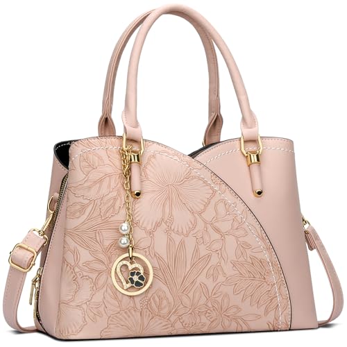 Image of KKXIU Triple Compartments Purses and Handbags for Women Fashion Ladies Satchel Shoulder Top Handle Bag