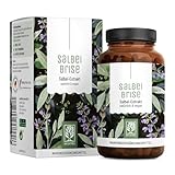NATURTREU® Salbei Kapseln hochdosiert - 100mg Salbeiextrakt (60:1) - 6000mg pro Kapsel - Salvia Officinales mit 2,5% Rosmarinsäure - 120 Salbei Extrakt Kapseln vegan & laborgeprüft