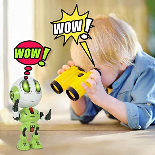 brinquedo para crianças, recarregáveis, robôs falantes para crianças, kit robô metal com olhos LED s