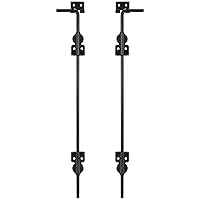 Vista 12 de Perno de caña de 12 pulgadas, resistente para barra de caída de puerta, cierre de tierra para vallas de madera, puertas de metal, pasador de caída