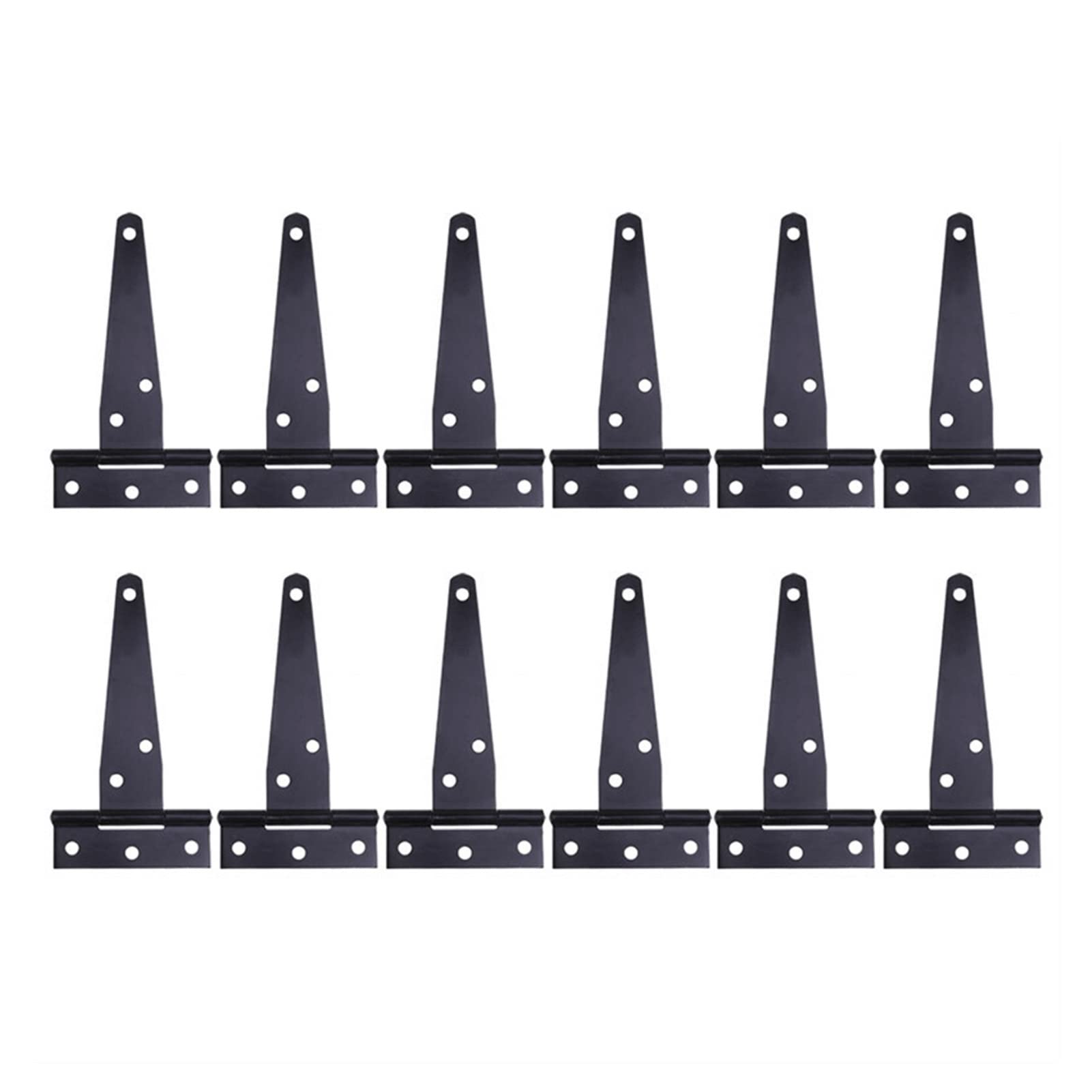 Shundeed One Color 12Pcs T-Hinges, 4 Inch Anti-Rust Iron Shed Hinges For Cabinet Doors And Barn Door Hinges