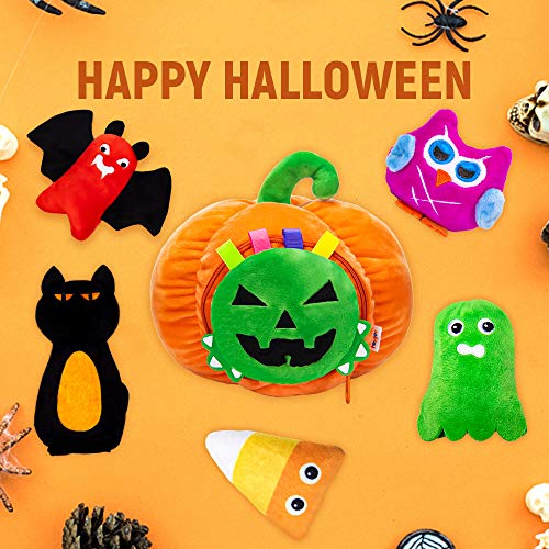 My First Halloween Pumpkin Toys,teytoy Nontoxic Fabric Cloth Activity Crinkle Halloween Playset Halloween Baby Toys Gift, Halloween Party Decoration for Infants Boys and Girls(New Version)