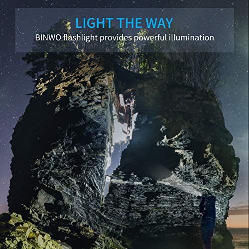 [2 Pack]LED Tactical Flashlight, BINWO High-Powered LED Flashlight T3000 - Brightest High Lumen, Zoomable, Powerful Handheld Torch Light with 5 Modes - Best Camping, Outdoor, Emergency Flashlights - Thumbnail 6