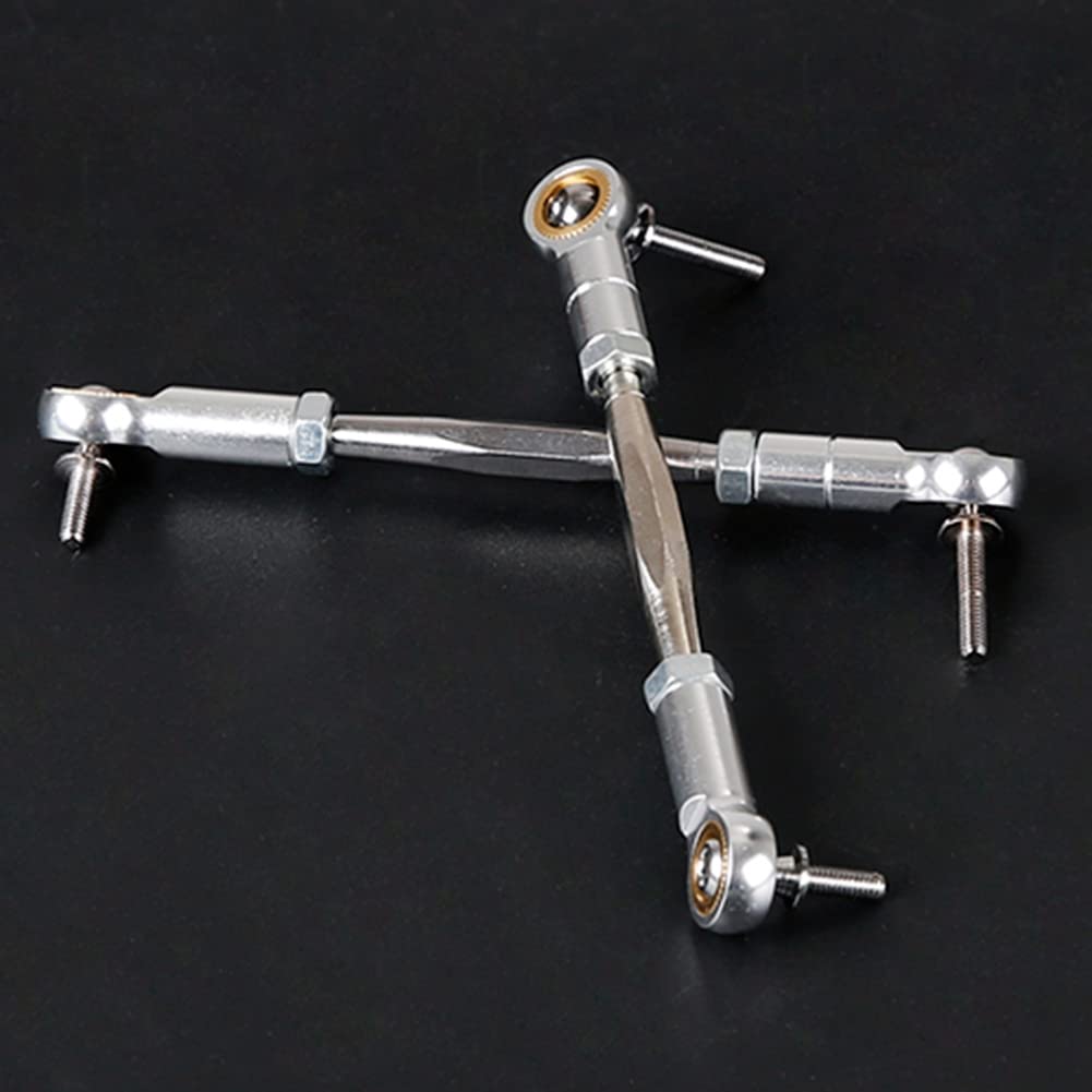 CNC Metall Lenkstange für 1/5 HPI BAHA ROVAN Baja 5B 5T 5SC SS Rc Auto Spielzeug Teile,Silber